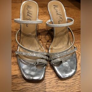 Wild Pair strapless sparkly heels
